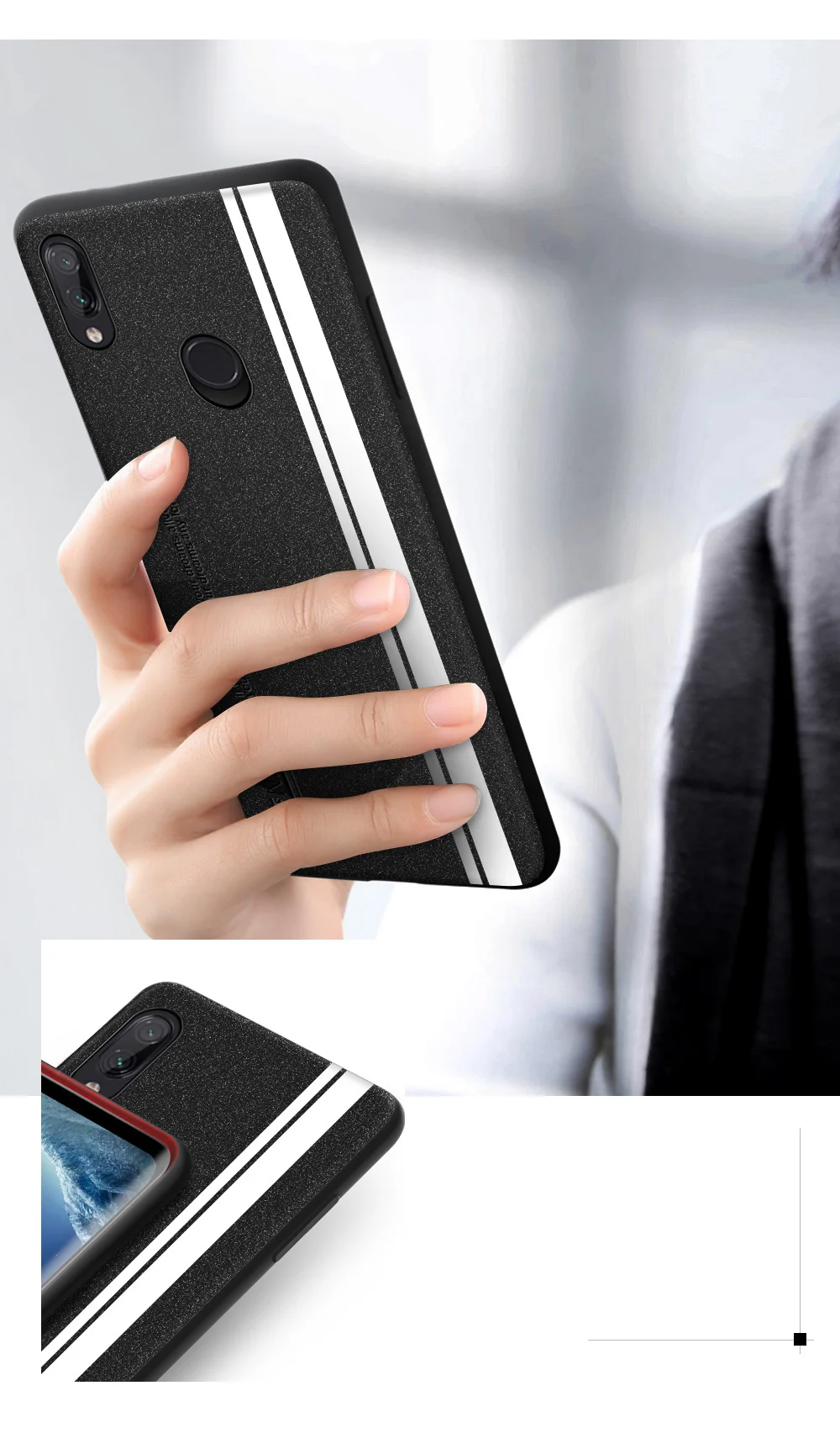 Красный mi Note 7 Чехол из Жемчужной кожи ультра тонкий силикон мягкий край XIAO mi Redmi Note 7 Pro Xiao mi Redmi Note 7 Чехол Note7 задняя крышка