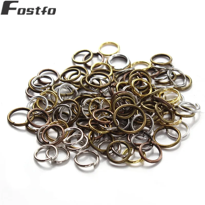 Соединительные кольца смешанные цвета: золотистый серебристый цвет открыт