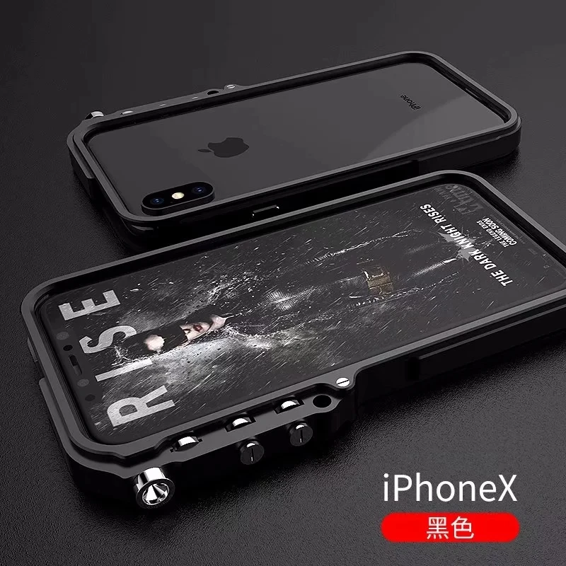 Алюминиевый металлический триггер с ЧПУ бампер чехол для Apple IPhone X чехол для iPhone X рамка крышка с альпинистской веревкой