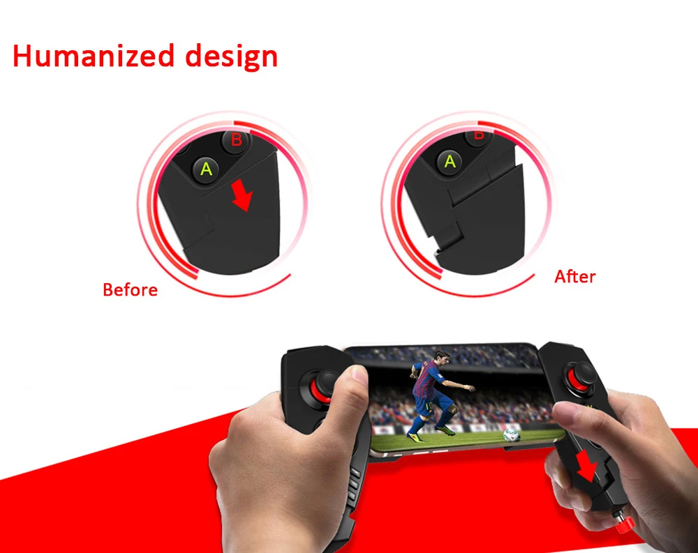 IPEGA 9055 беспроводной Bluetooth игровой контроллер Джойстик Телескопический геймпад растягивающий кронштейн для iOS ipad Android tv Box
