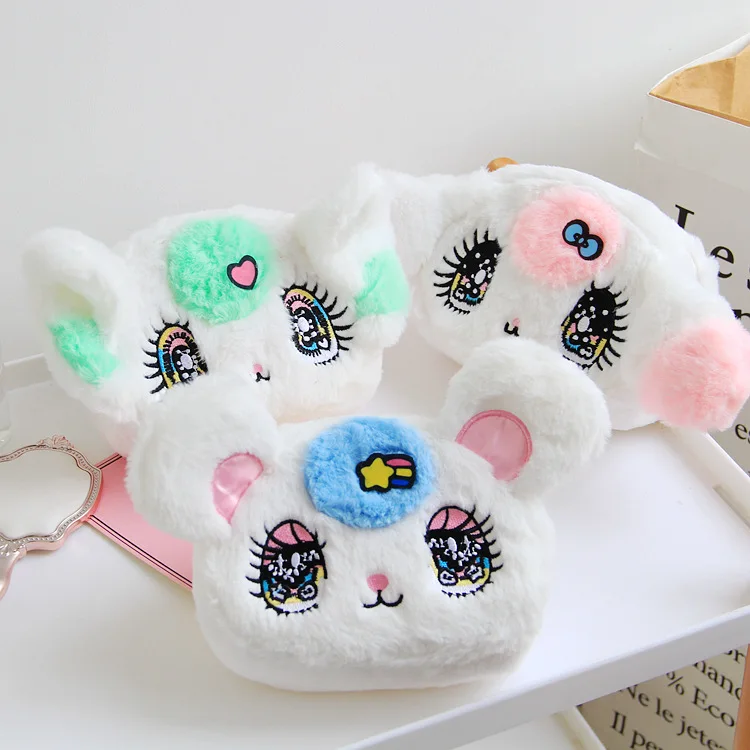 13X17 см Luna Cat, плюшевая сумка на молнии, кошелек для монет, мультяшный мягкий мини кошелек для денег, ручная Сумочка, плюшевая сумка Сейлор Мун