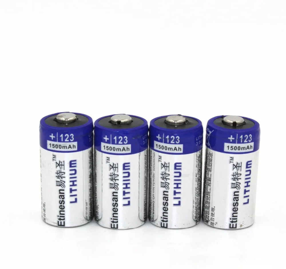 4 шт./лот Etinesan1500mAh литиевая CR123A 3 V фотобатарея EL123A CR17345 123 123a вольт батарея|cr123a lithium