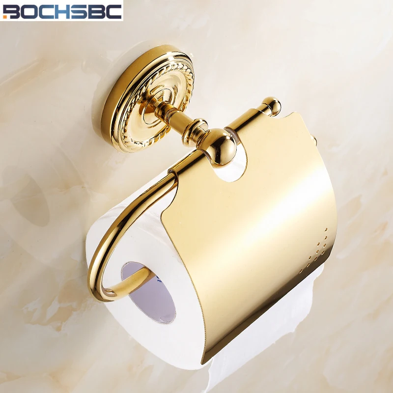 Позолоченный резной держатель для салфеток BOCHSBC Европейский рулона ванной