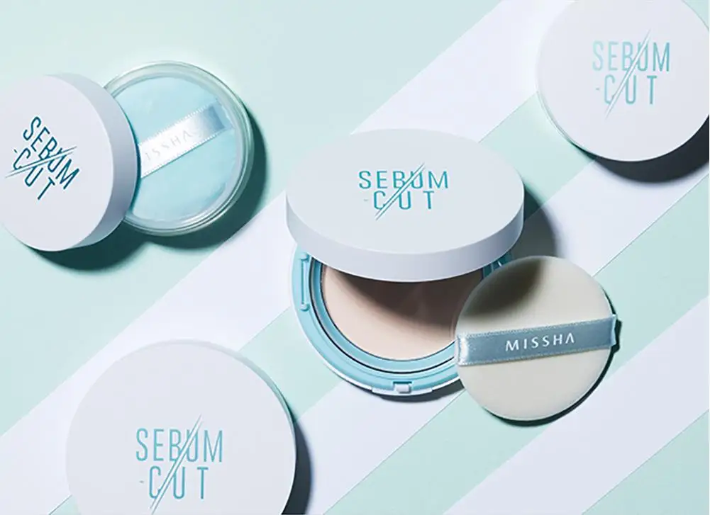 MISSHA Sebum Cut Powder Pact 11g Clear Pressed Mineral Face Makeup Oil Control Smooth Repair Concealer |