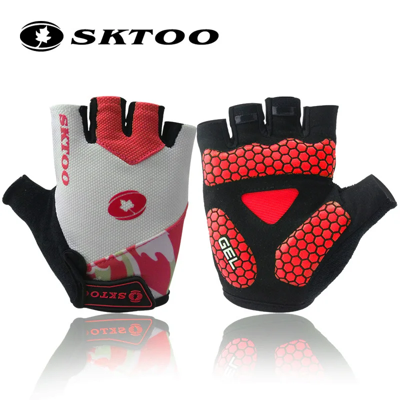 SKTOO лето велоспорт перчатки mtb велосипед половина finger лари pad дышащий