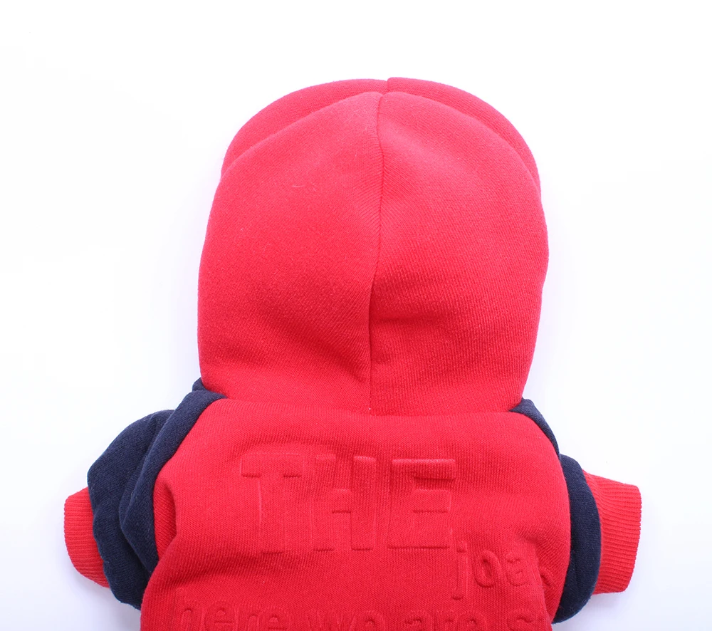 Толстовка с капюшоном из флиса для собак Комбинезон буквенным принтом и рисунком