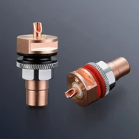 viborg 4pcs rc101 pure copper rca socket solder rca female socket hifi