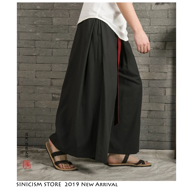 Китайские повседневные брюки Sinicism Store мужские летние кимоно винтажные для мужчин