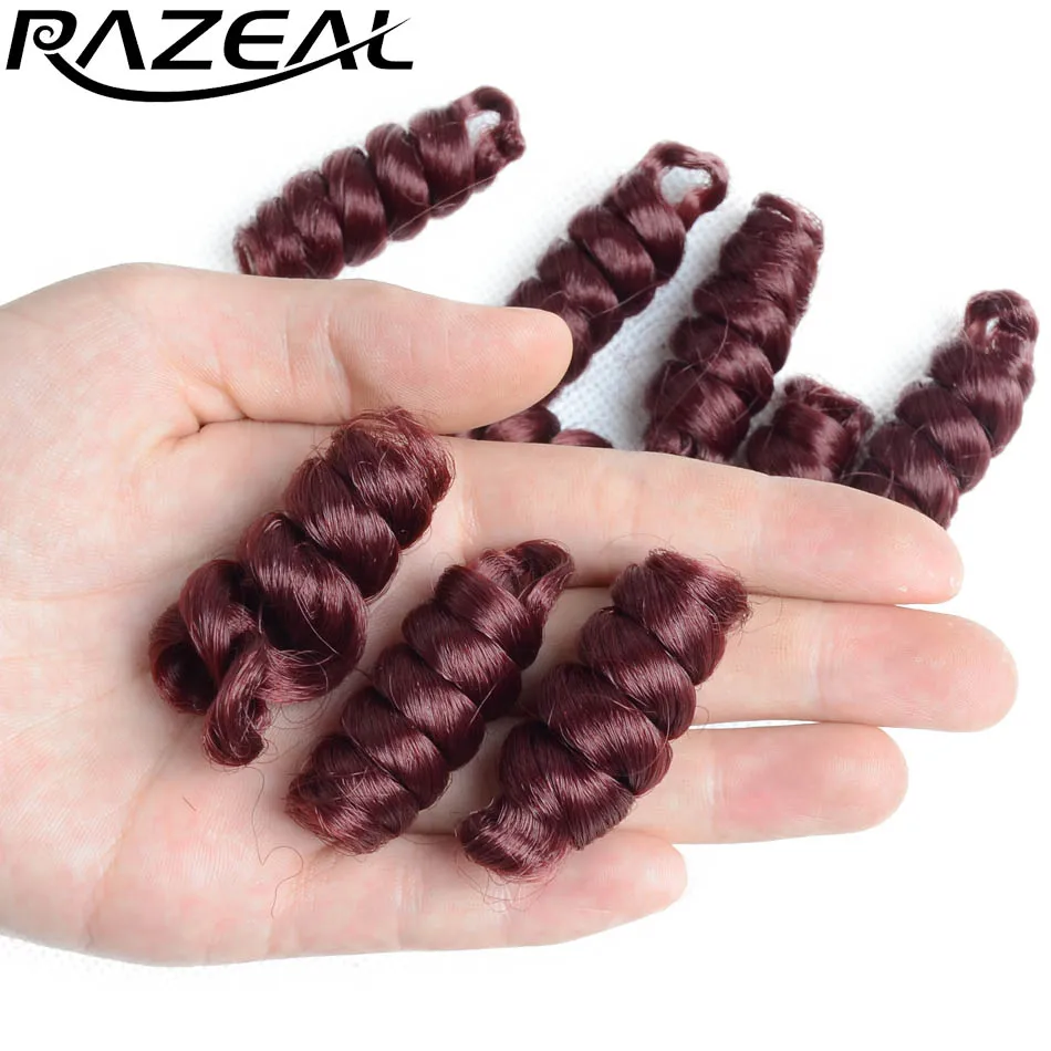 Razeal 6 &quotкосички для вязания крючком kenzie Curl большие вьющиеся волосы синтетические