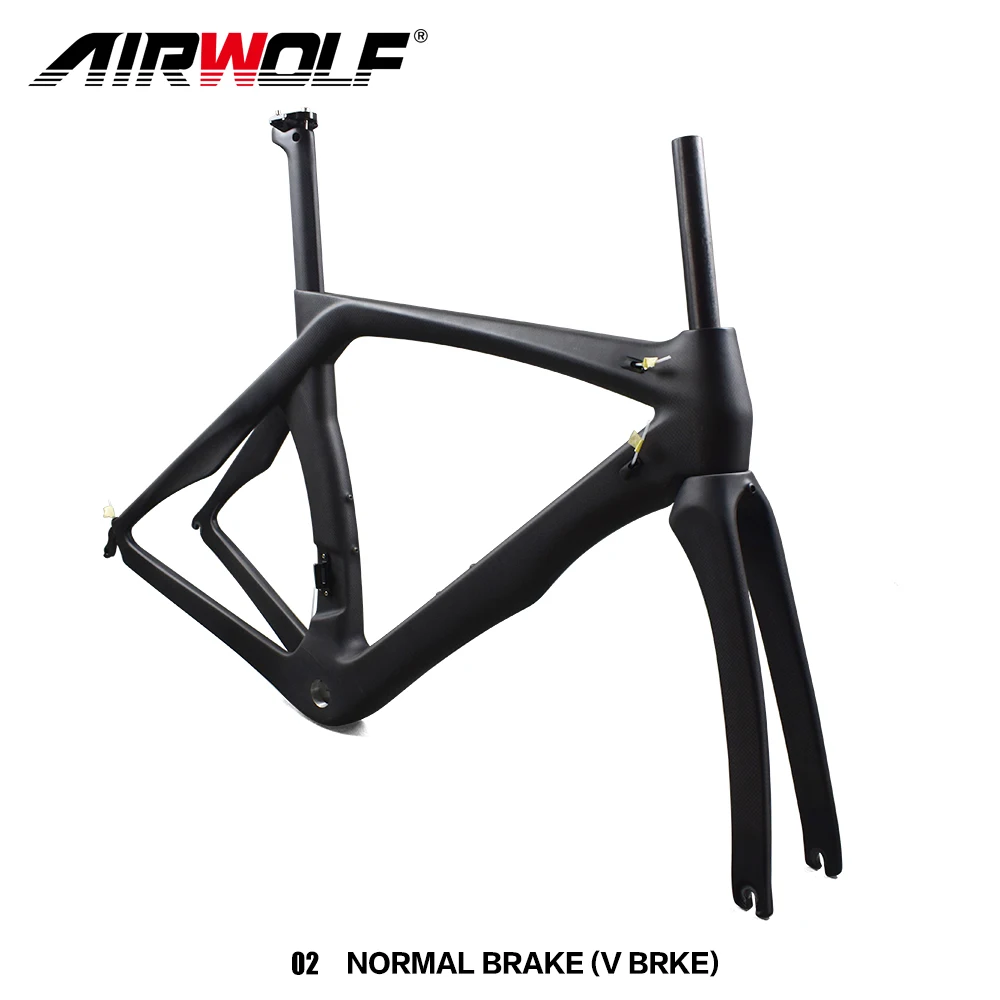 Airwolf карбоновая дорожная рама avaliable BSA/PF30/BB30 гоночный велосипед углеродное волокно рама с U/V тормоз принимаем окрашивание карбоновая рама