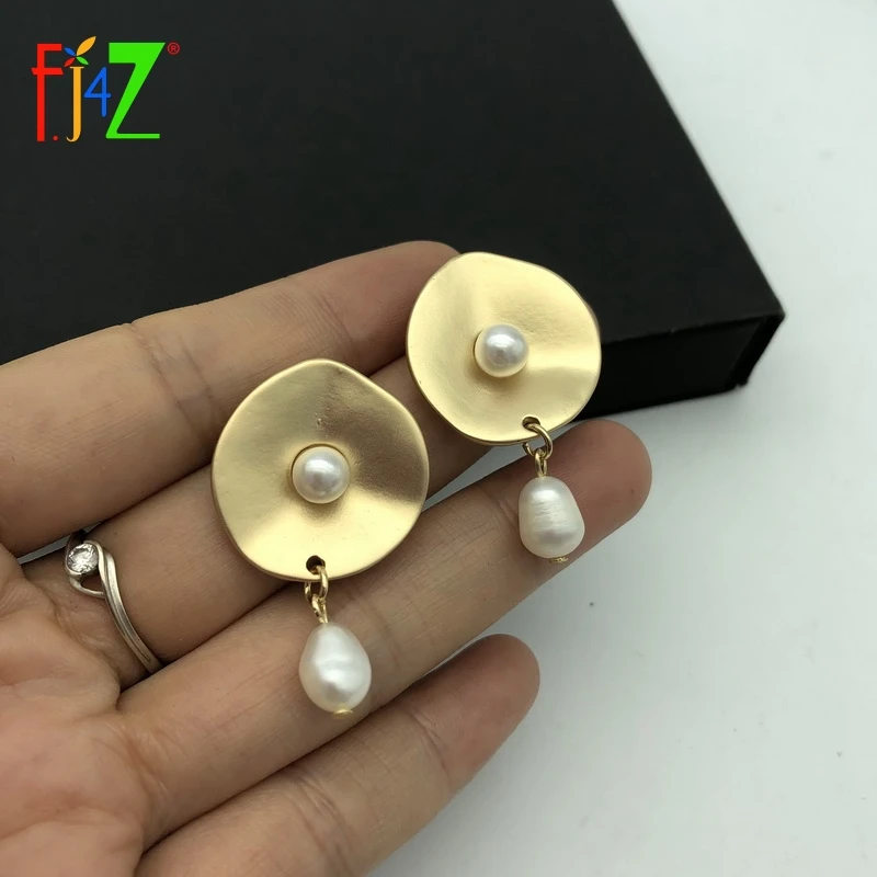F. J4Z Горячие нерегулярные серьги с искусственным жемчугом для женщин мода мульти дизайн Висячие серьги барокко Винтажные Ювелирные изделия Аксессуары