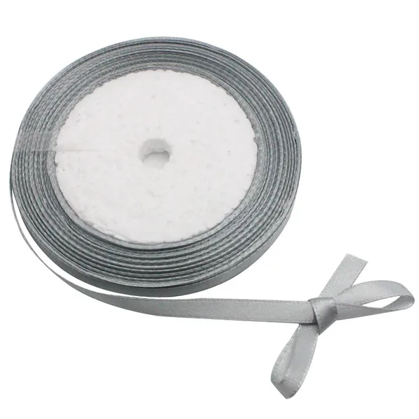 C18 Grey 003 Lucia crafts 1 рулон/партия(25 ярдов) ширина 6 мм рождественские атласные ленты для рукоделия бант Ремесло Декор Свадебная вечеринка украшения U0303 - Цвет: C18 Grey 003