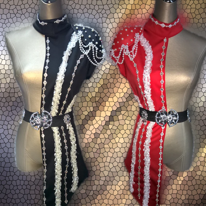 

Costume Nightclub Singer Costumes Stage Wear Patchwork space costumes Female Singer ds dj costumes dance Silver Collar suit 2019