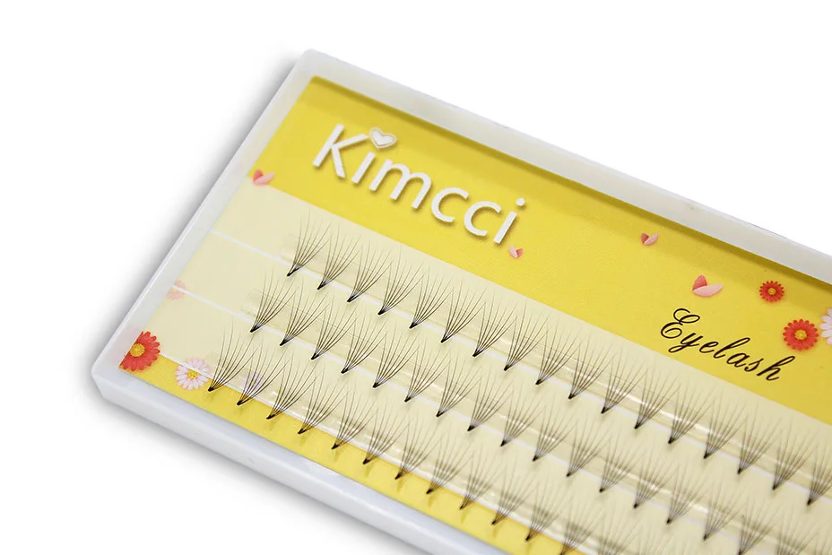 Kimcci 6D предварительно обнаженные Индивидуальные ресницы для наращивания 3D норковые ресницы русский объем короткий стержень C завитком ресницы для наращивания 3D эффект