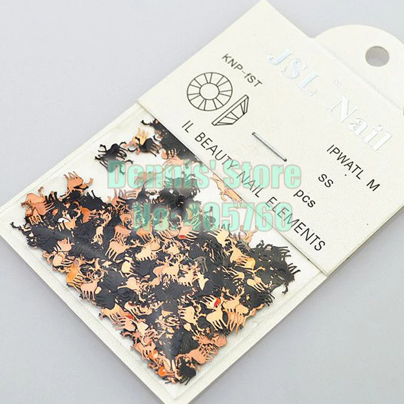 800 флейта модный талисман олень черный блёстки металлик наклейка для дизайна