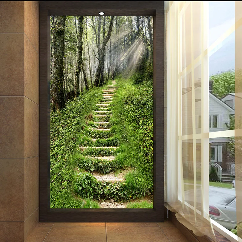 Настенные 3D обои на заказ картина маслом среднего размера с узором в виде горного