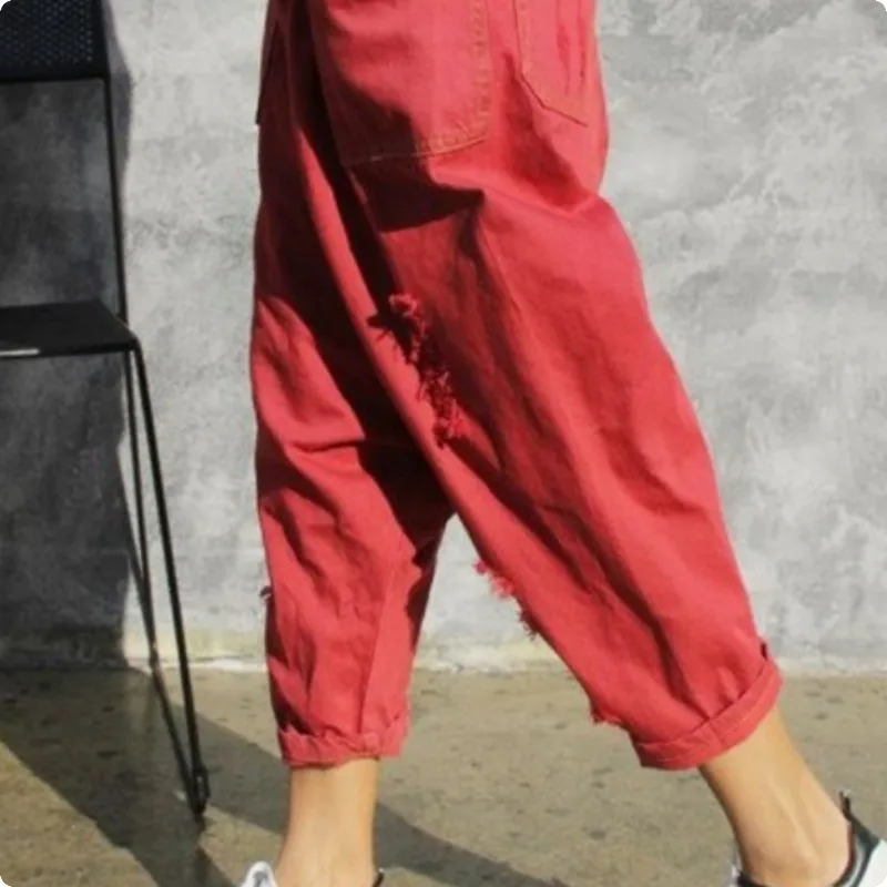 Новое поступление осенней коллекции женские джинсовые шаровары в стиле бойфренд