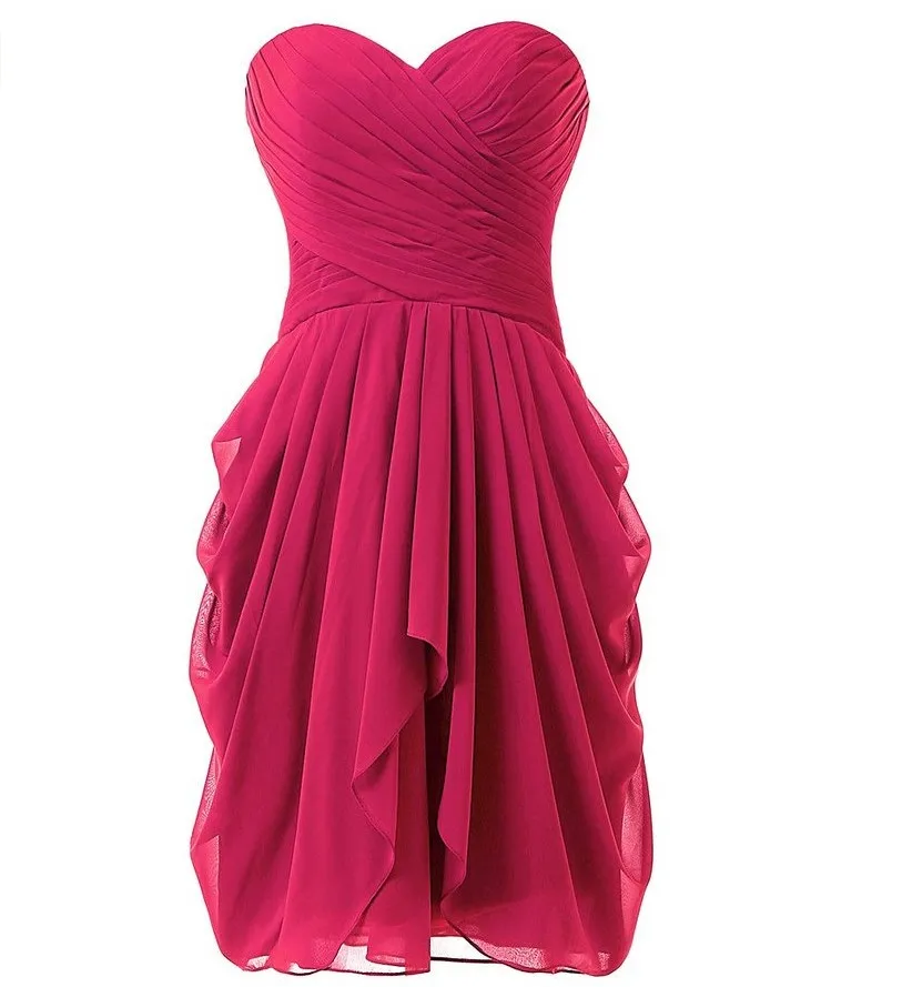 Satsweety Custom Color Real Photo Chiffon Bridesmaid Dresse 2021 New Knee Length Sleeveless Short Prom Party Gown Plus Size | Свадьбы и