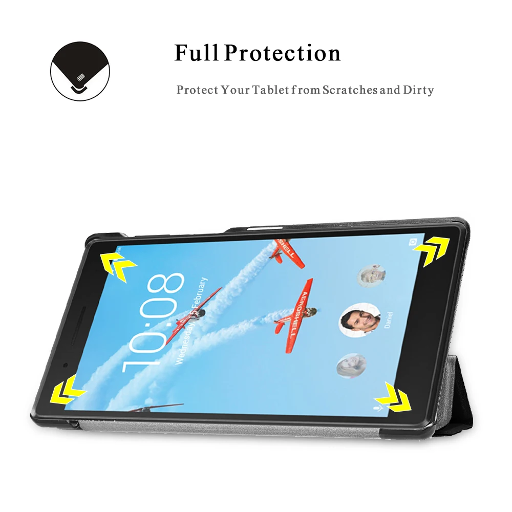 Чехол из ПУ для lenovo Tab4 Tab 4 7 дюймов TB-7504 TB-7504F для lenovo Tab 7 TB-7504X() Smart Cover