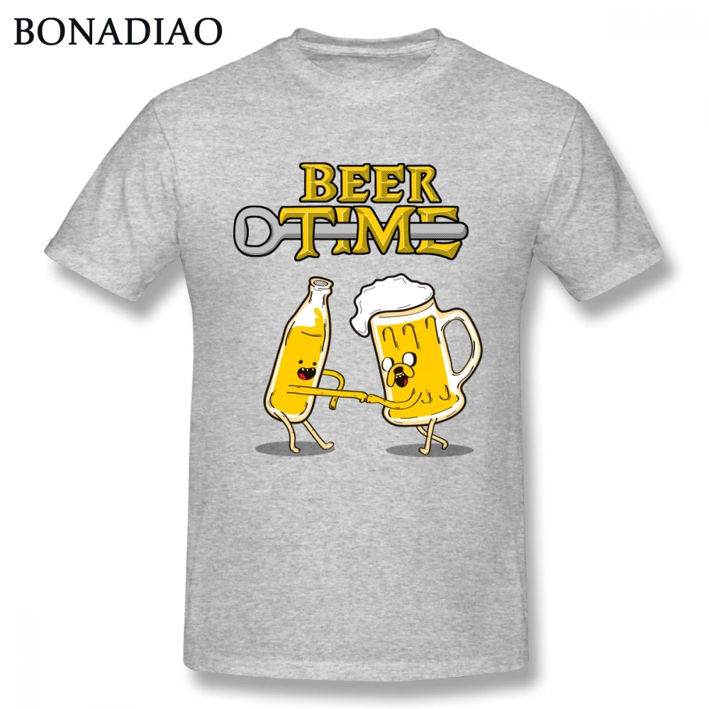 Мужская футболка с надписью Happy Beer Time новый дизайн 2018 года для отца | одежда