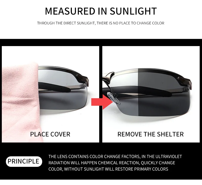 Фотохромные солнцезащитные очки хамелеон Поляризованные HD мужские женские и