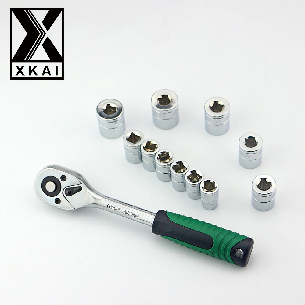 XKAI 3/8 &quot9 19 мм торцевой ключ головка метрический Набор торцевых головок комплект