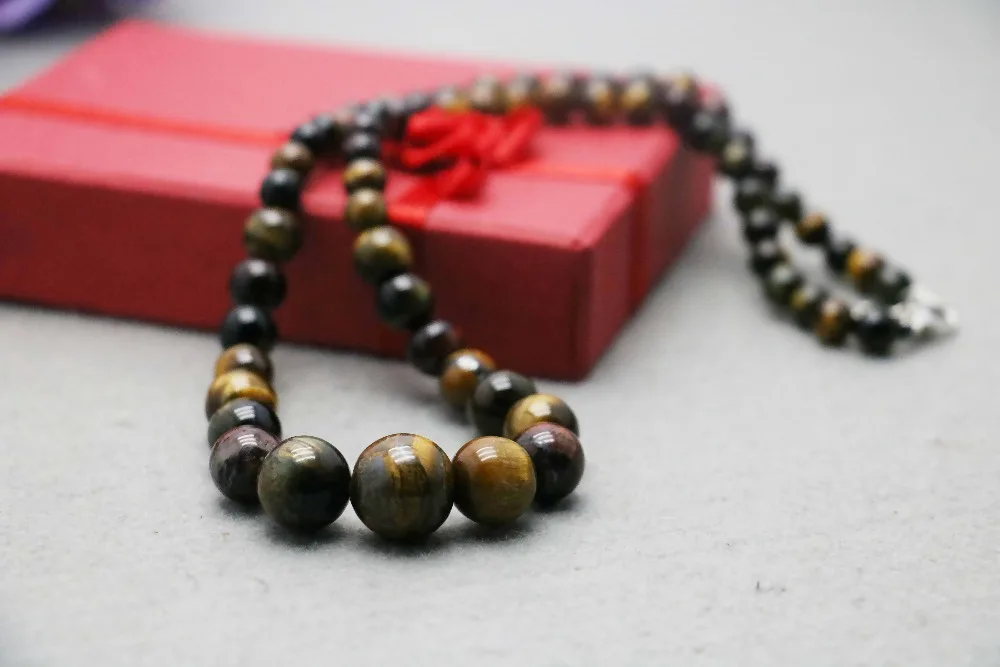 6 14 мм натуральный желтый тигр глаз камень бусы ожерелье для женщин девушек