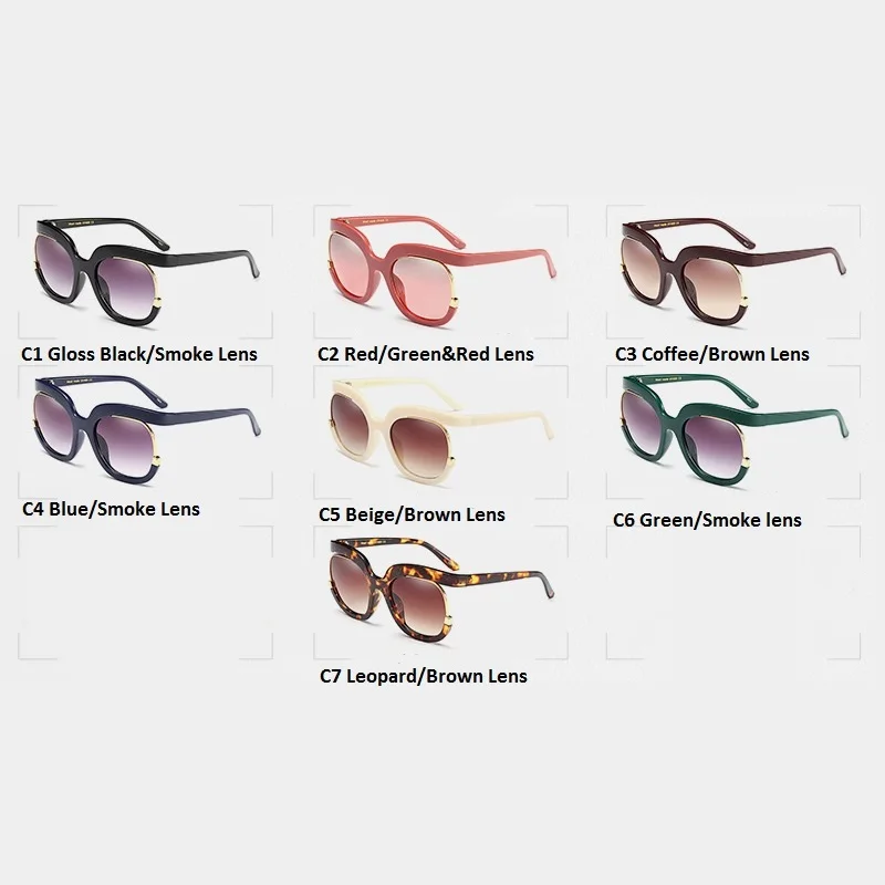 2018 женские негабаритные Роскошные брендовые дизайнерские солнцезащитные очки