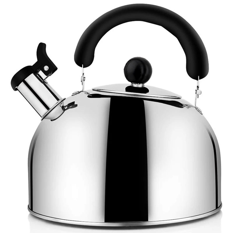 Плита со свистком Чай горшок Нержавеющая сталь горшки для плитой 4.3Qt(4 литра)