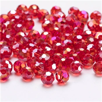 Z117AB-Ball Bead Mix item Red Czech Glass Beads Facted for Jewelry Making Necklace Materials DIY Loose Crystal Beads Wholesale Z117 - Цвет: Z117AB-Ball Bead