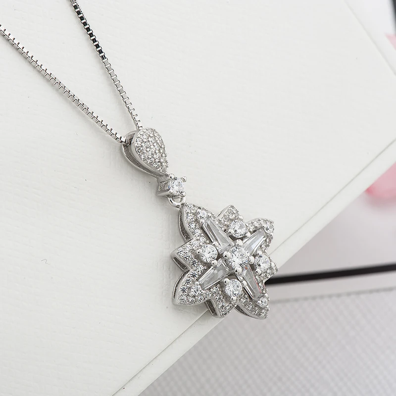 Кулон с крестом из стерлингового серебра Женские Ювелирные изделия роскошный