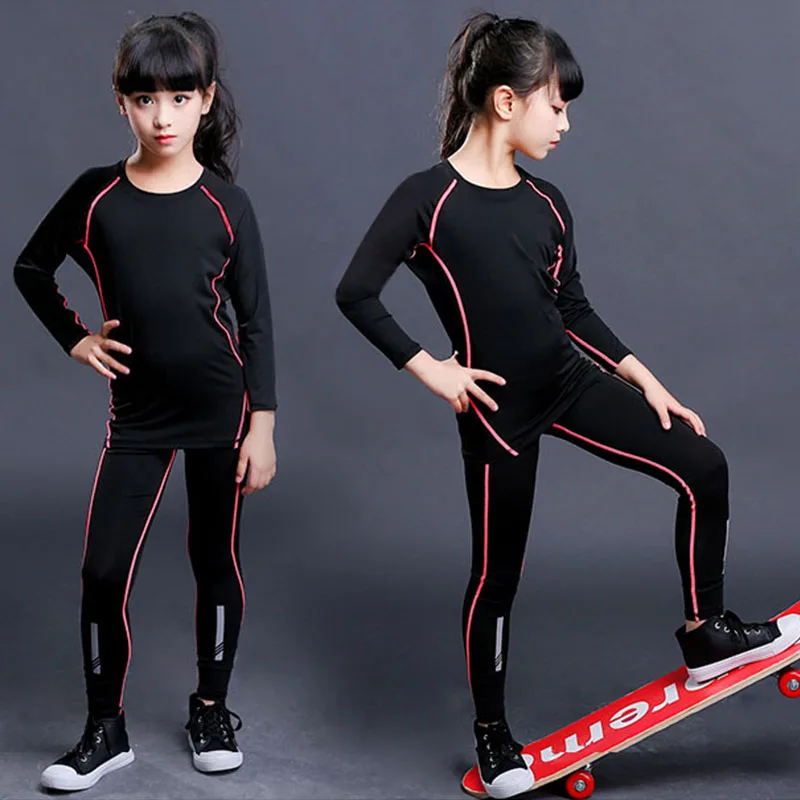 Детский спортивный комплект компрессионный трикотаж + штаны детский Рашгард для