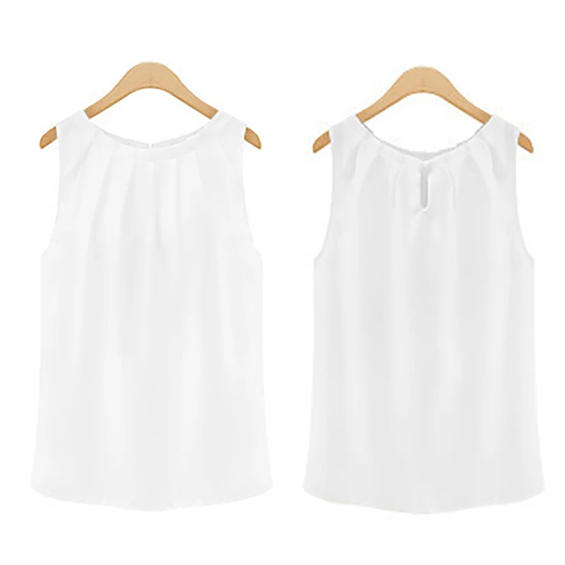 Женский модный сексуальный Летний шифоновый жилет без рукавов повседневный топ