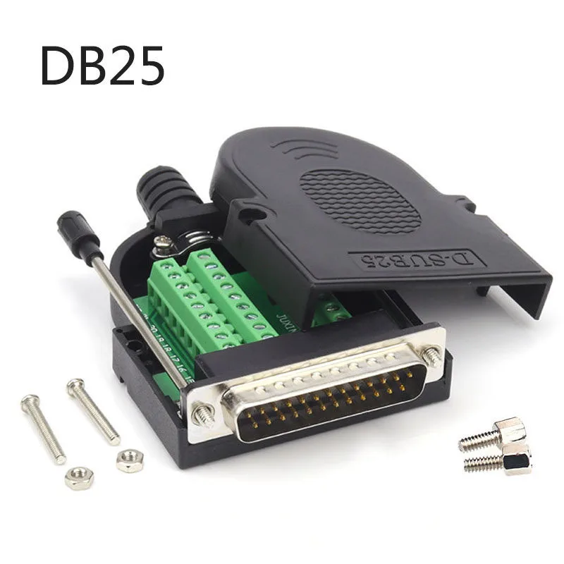 DB25 разъем 25Pin Мужской и Женский головка сигнальный разъем отверстие печатной платы адаптер паяльная головка последовательный порт головка 25 Pin