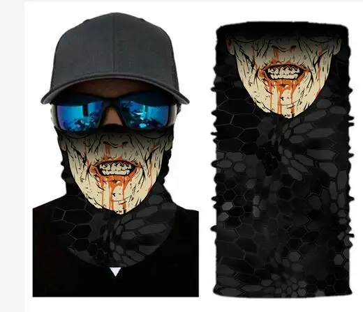 Бежевый GPFORTYSIX Multifunctional Seamless 3D print Balaclava Tube Motorcycle Neck Face Mask Scarf Bicycle Outdoor racing moto Headband - Цвет: Бежевый
