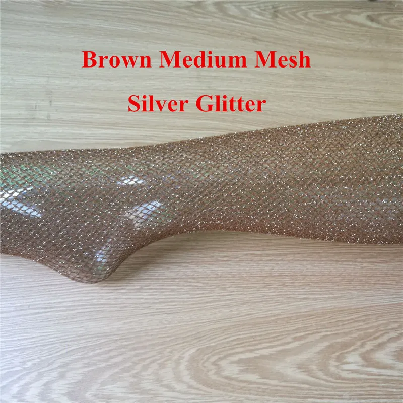 Brown Silver M Модные блестящие ажурные колготки женские сексуальные блестящие чулки сетчатые Колготки Collant Чулочные изделия размера плюс сексуальное женское белье вечерние Medias - Цвет: Brown Silver M
