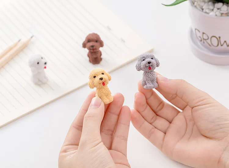 1 шт. креативные милые ластики с мультяшными собаками Kawaii канцелярские карандаши резиновый ластик для студентов детские подарки школьные офисные принадлежности
