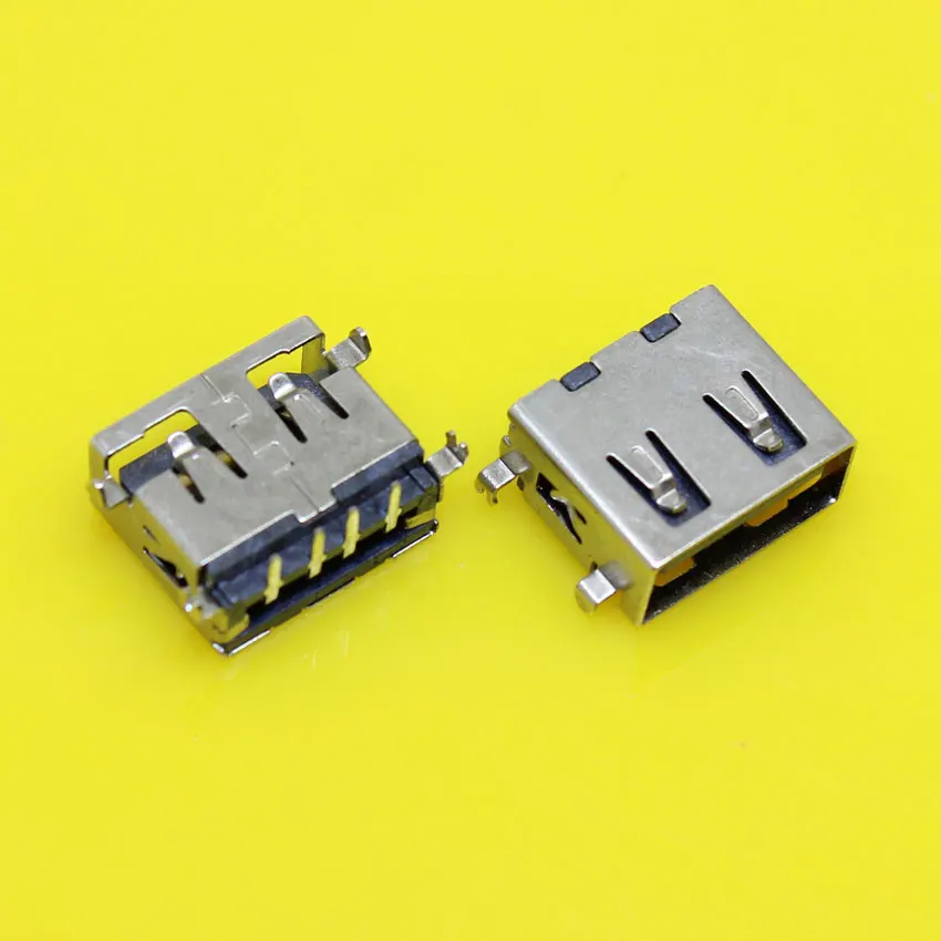 

US-165 USB 2.0 4Pin AF bend Pin USB female Jacks/socket for Desktop Laptop PC/phone charger etc.10mm Short USB jack,Black