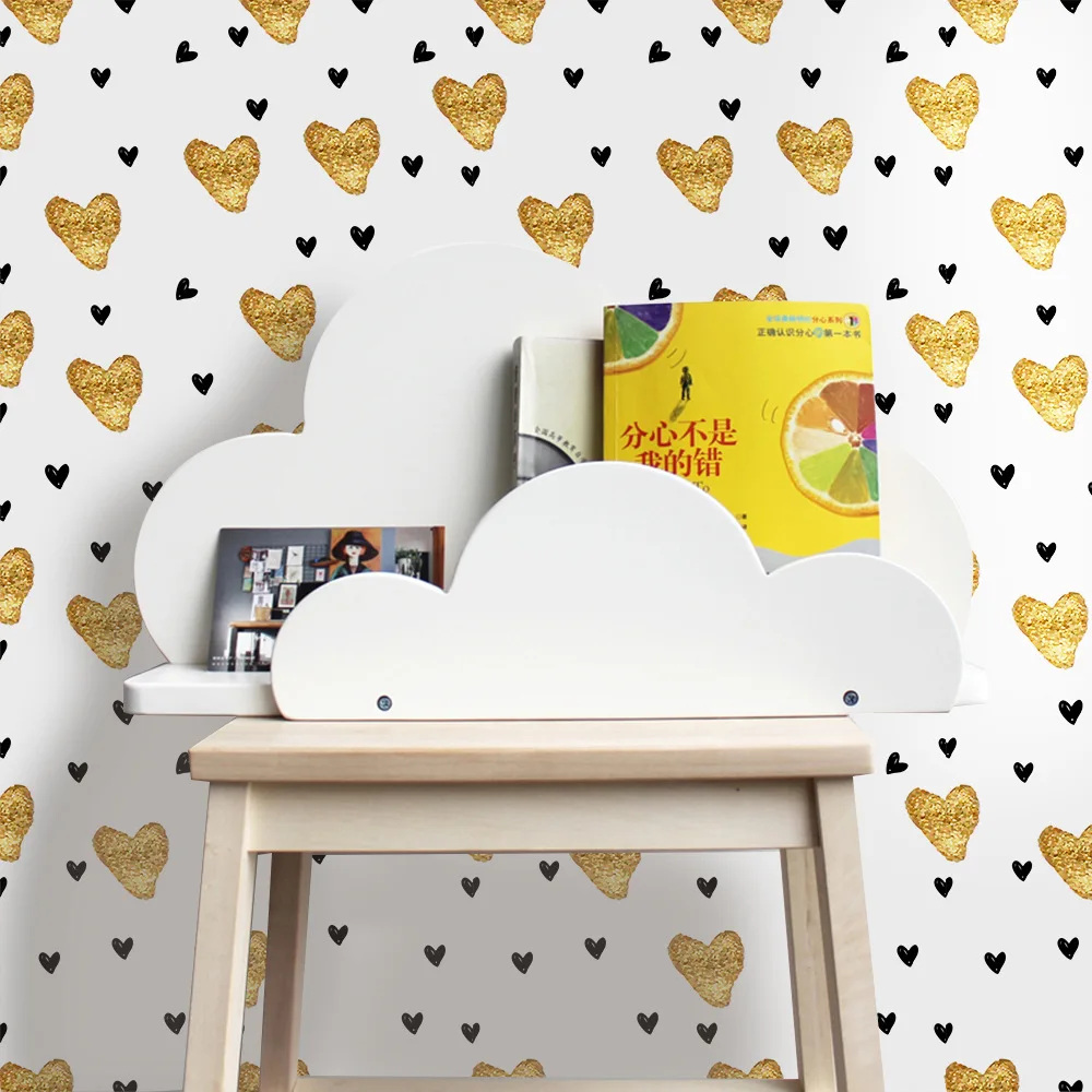 Funlife Love Kids Наклейка на стену рулоны самоклеящаяся наклейка золотой декор для