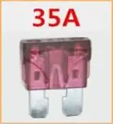 50pcs 3A 5A 7.5A 10A 15A 20A 25A 30A 35A 40A For Choice Middle Size Zinc Alloy Car Auto Motorcycle Boat Blade Fuse - Цвет: Коричневый