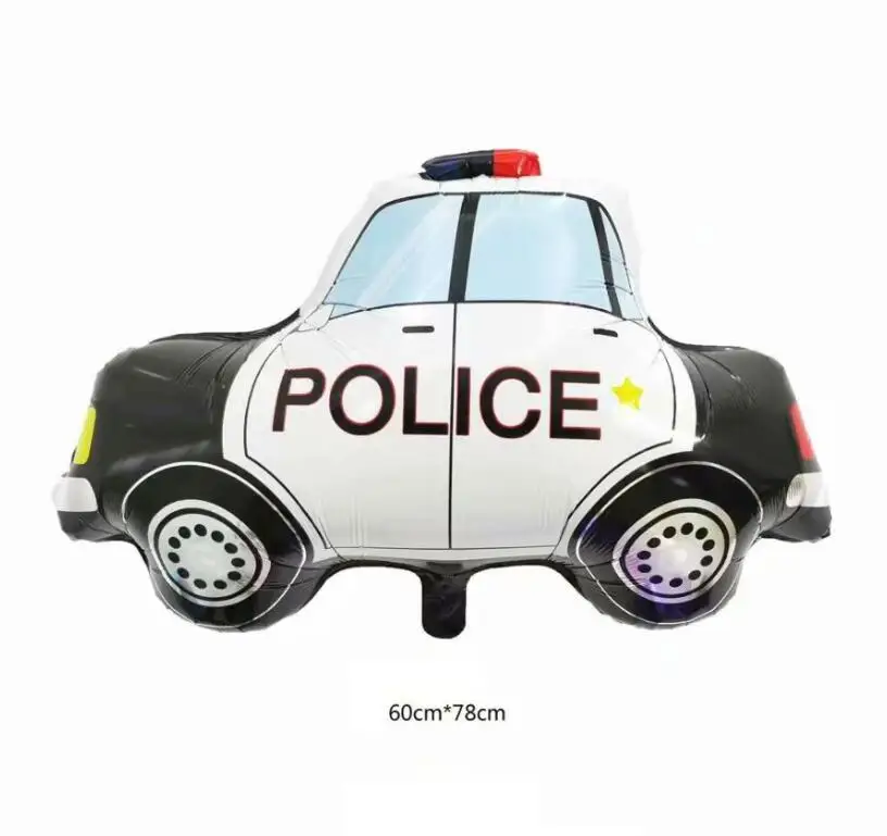 Police Большой инженерный автомобиль фольгированный шар мальчик подарок с днем рождения украшения шары автомобили грузовик автобус Танк самолет поплавок с гелием - Цвет: Police