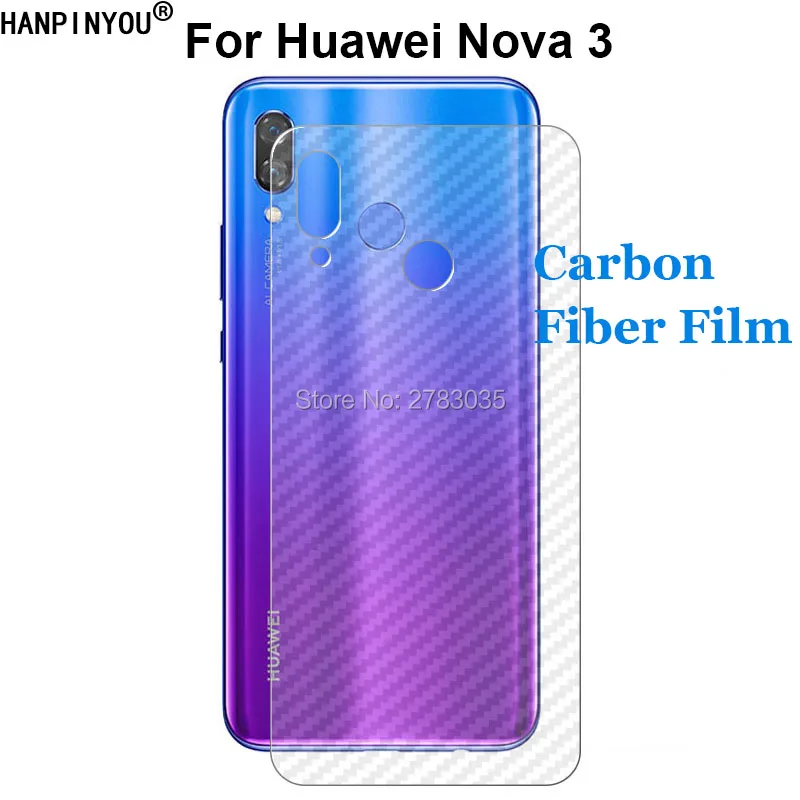 Для Huawei Nova 3 защитная пленка для задней панели из углеродного волокна с защитой от