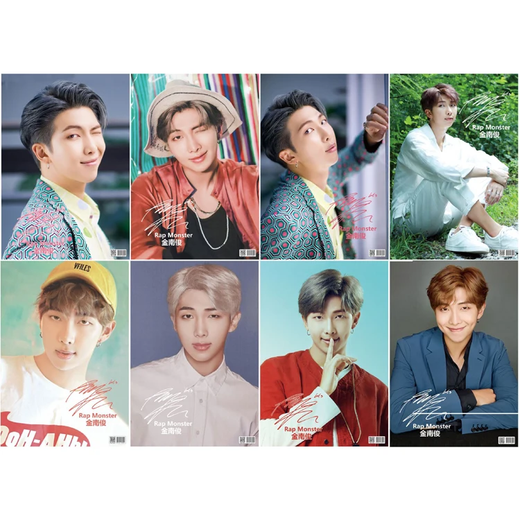 8 *(42x29 см) Новые плакаты Bangtan Boys Kim Nam Jun Rap Monster RM настенные наклейки Подарочные