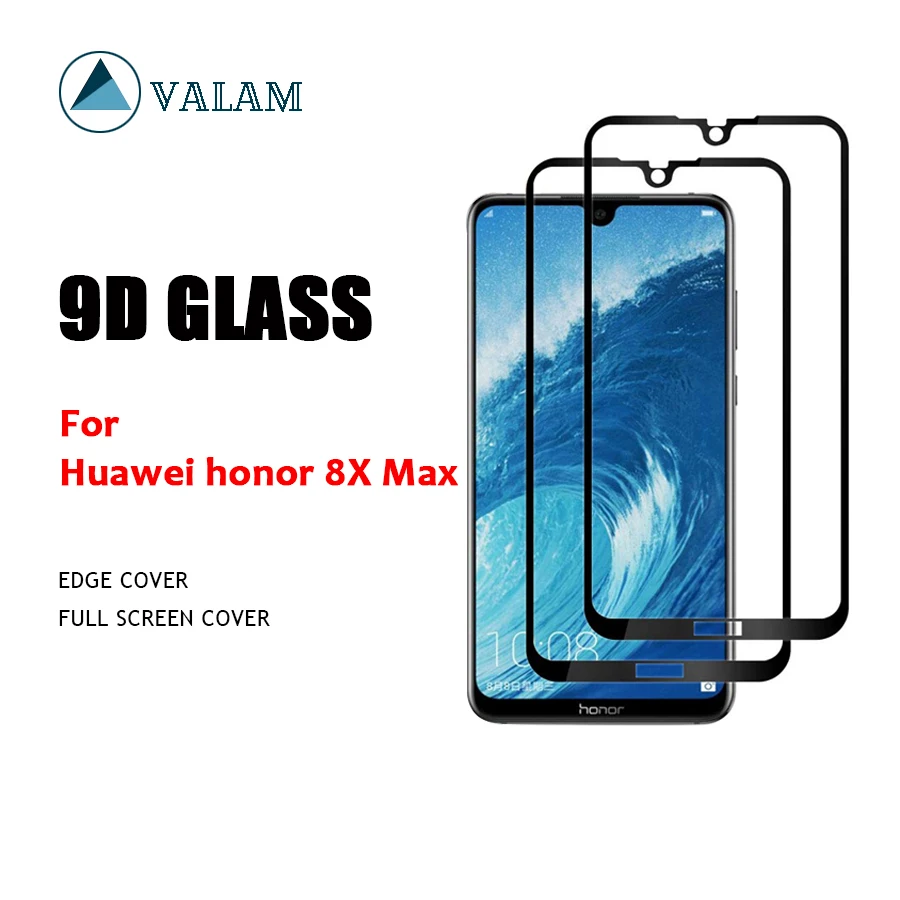 

VALAM Tempered Glass Screen Protector For Huawei honor 8X Max 9H Hardness For honor 8X Max Full Cover 3D Curved Edge
