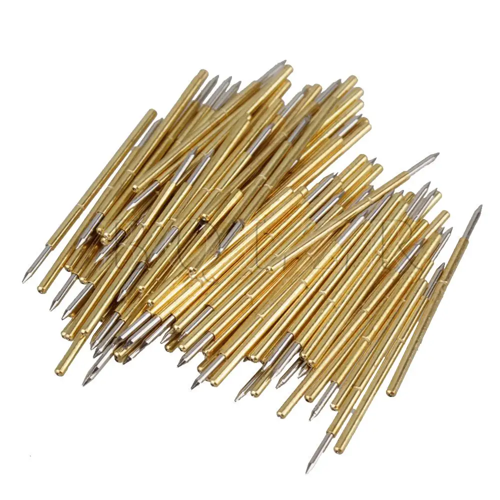 

BQLZR 100pcs P50-B1 Spring Tip Test Probe Receptacle Pogo Pin 0.68mm Dia 3A
