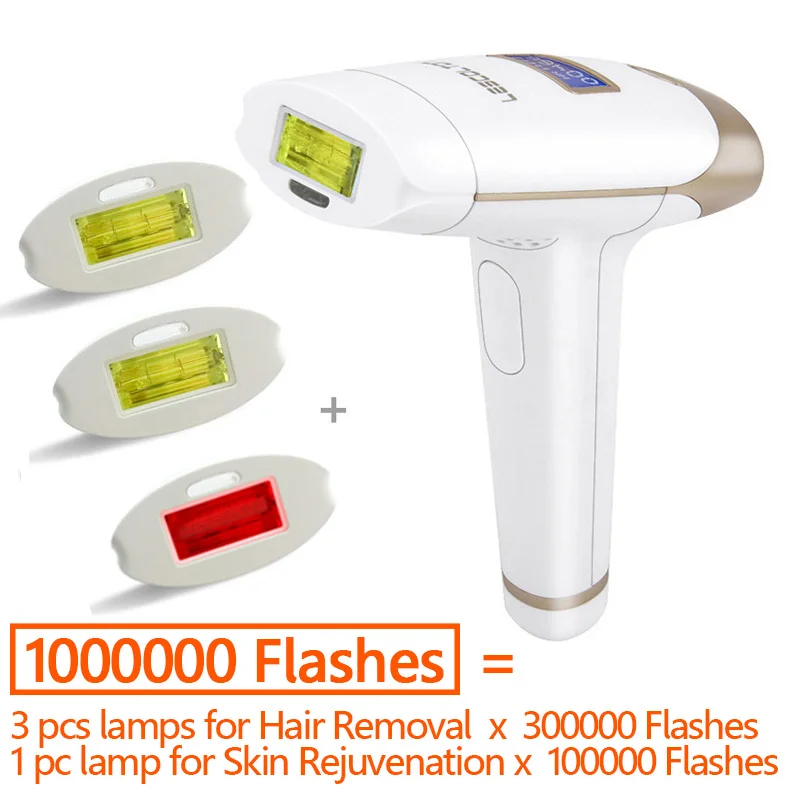 1000K Flashes Lescolton IPL лазерный эпилятор 1300000 импульсов для удаления волос с ЖК-дисплеем T009i Перманентный Триммер бикини Электрический depilador - Цвет: 1000K Flashes