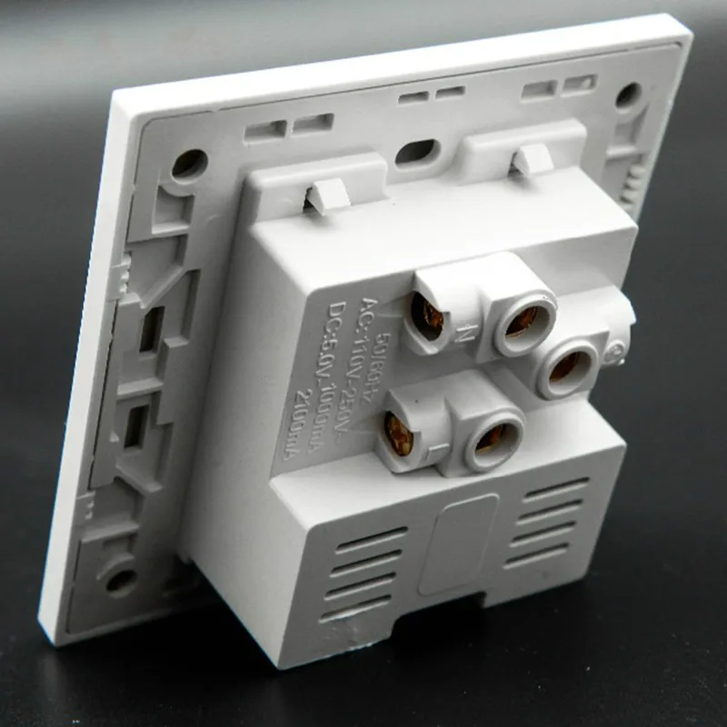 AC 110-250V 13A USB настенная розетка Универсальная настенная розетка панель с 2 usb-портами вилка зарядное устройство переключатель розетка EU US UK AU