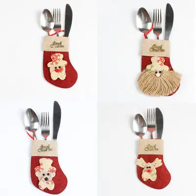 Рождественский сапожок Санты обувь чулок украшения для рождественской елки