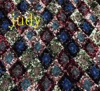 stock 5yards/bag  Mixed color can be selected mixed color dense sequins laminated diamond pattern cloth  for wedding dress Xx045