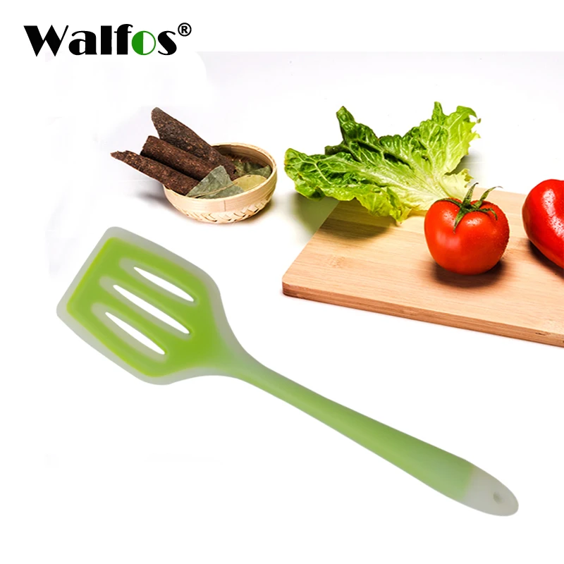 WALFOS антипригарная силиконовая шлицевая кастрюля кухонная лопатка жареная Лопата Гибкая силиконовая сковорода Тернер лопатка